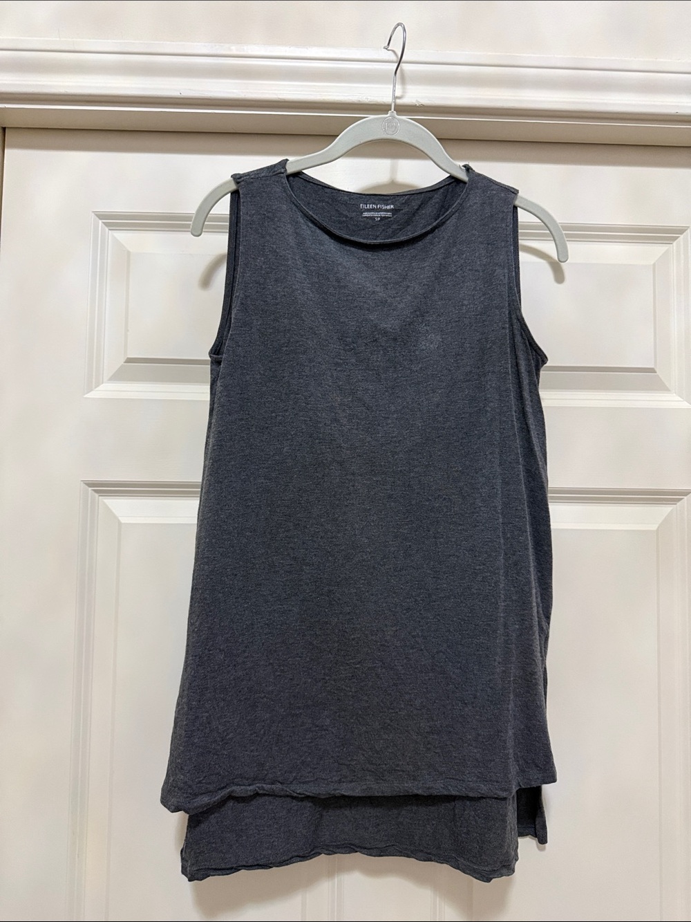 Eileen Fisher Charcoal hi-lo Sleeveless Tank